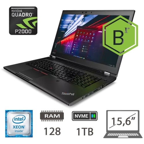LENOVO P52 XEON E-2176M/128/NVME1TB/P2000/W10P/B