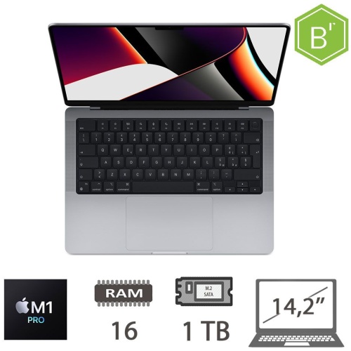 MBP 14,2 (2021)M1 PRO-8C/16/1TB/14C GPU/SG/2Y - B