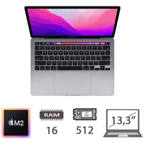 MBP 13,3 T.BAR(2022)M2-8C/16/512/10C GPU/SG/2Y