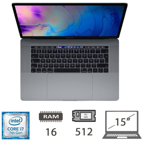 MBP 15,4 T.BAR(2017)I7-7820HQ/16/512/SLV/2Y - B