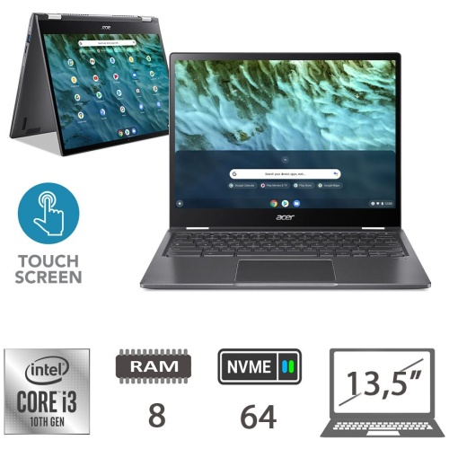 ACER SPIN713 TS I3-10110U/8/64GB/13,5 /CHROMEOS/2Y