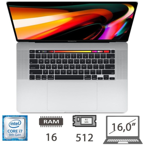 MBP 16 T.BAR(2019)I7-9750H/16/512M2/SLV/2Y