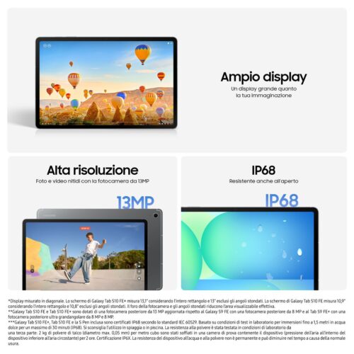 GALAXY TAB S10 FE 10,9 X520N2 WIFI 12GB 256GB - immagine 4