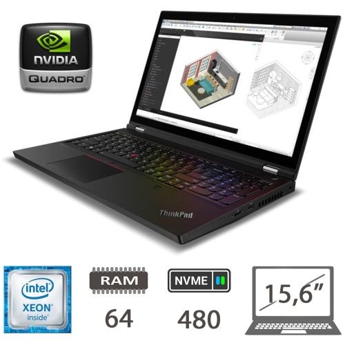 LENOVO P51 - E3 1505M-V5/64/NVME480/M2200/W10P/2Y