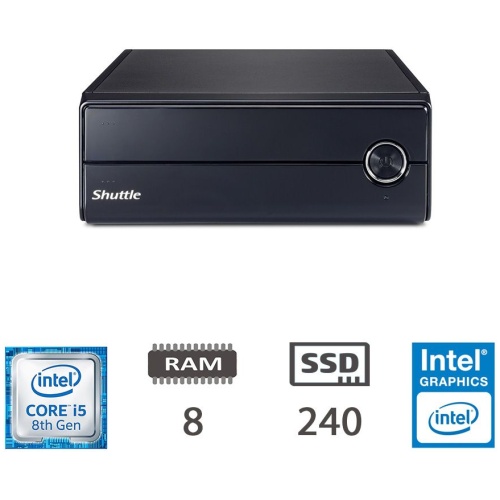 SHUTTLE XPC SLIM XH310RV I5-8500/8/SSD240/W10P/2Y