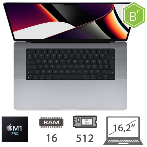 MBP 16,2 (2021)M1 PRO-10C/16/512/16C GPU/SG/2Y - B