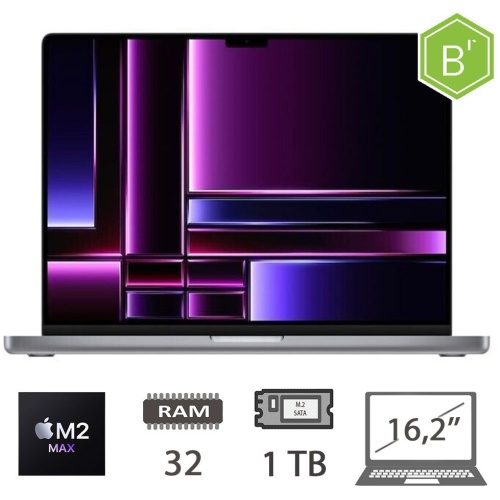 MBP 16,2 (2023)M2 MAX-12C/32/1TB/38C GPU/SG/2Y - B
