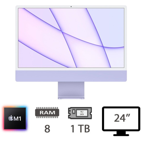 IMAC 24 4,5K (2021)M1-8C/8/1TB/8C GPU/PRPL/2Y