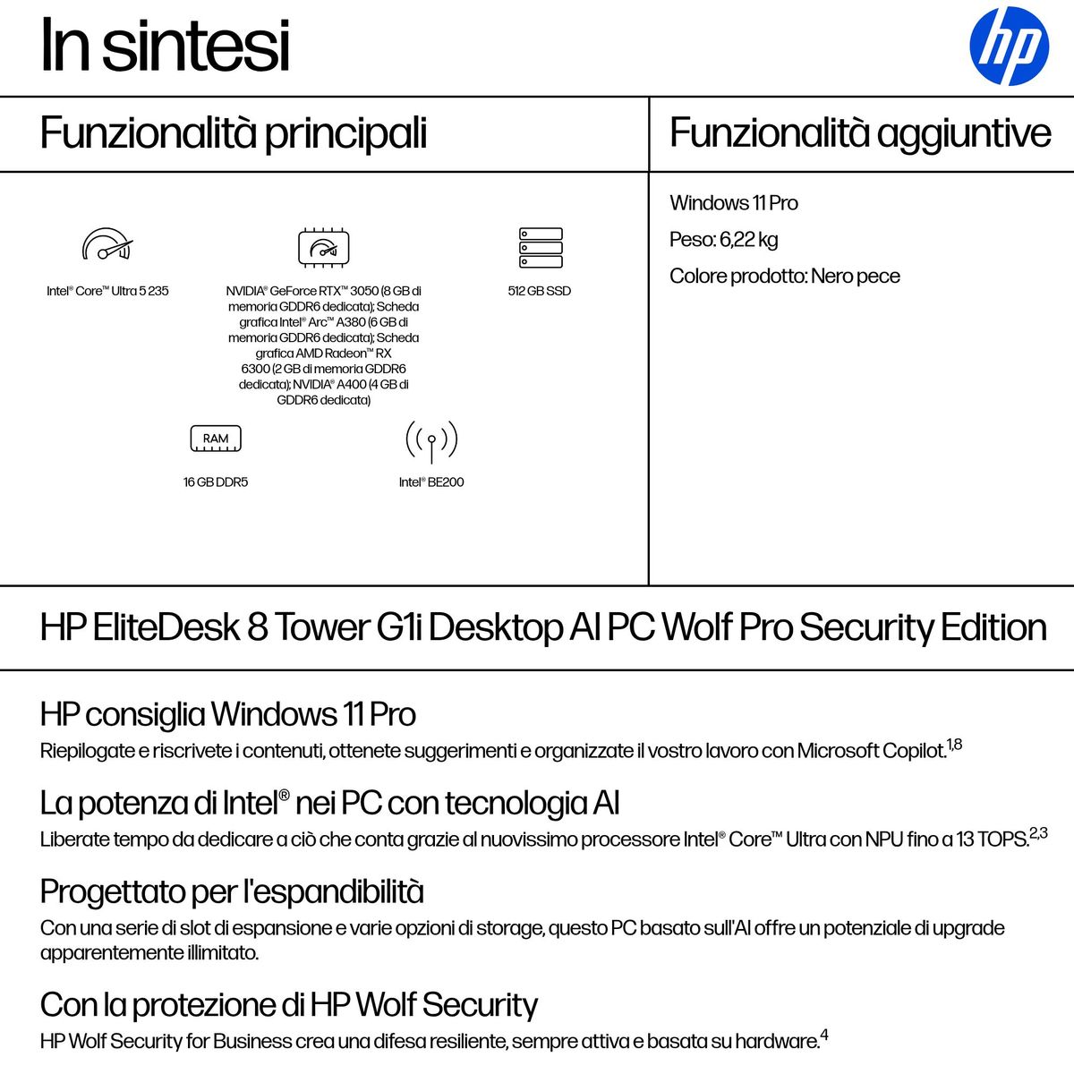ELITE TOWER 8 G1I U5235 16/512 DVD WIN11P 3YW - immagine 3