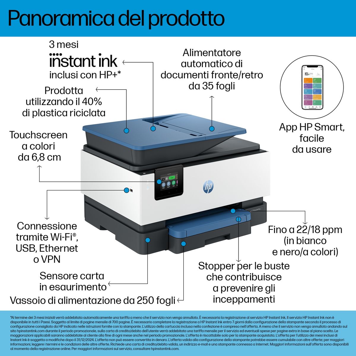 OJ PRO 9125E MFP FAX 22/18PPM ETH WIFI FR ADF - immagine 40