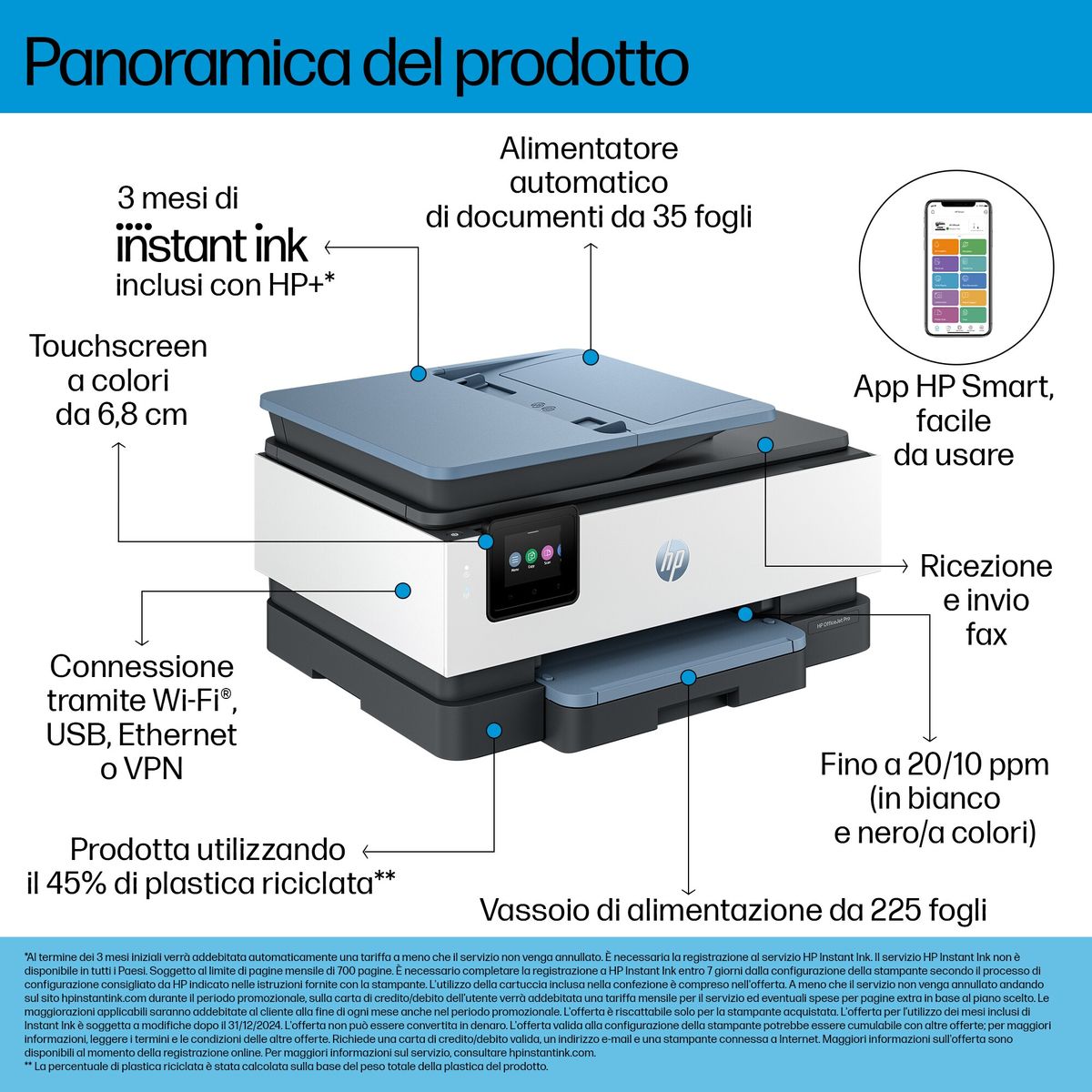 OJ PRO 8135E MFP 20/10PPM ETH WIFI FR ADF - immagine 18