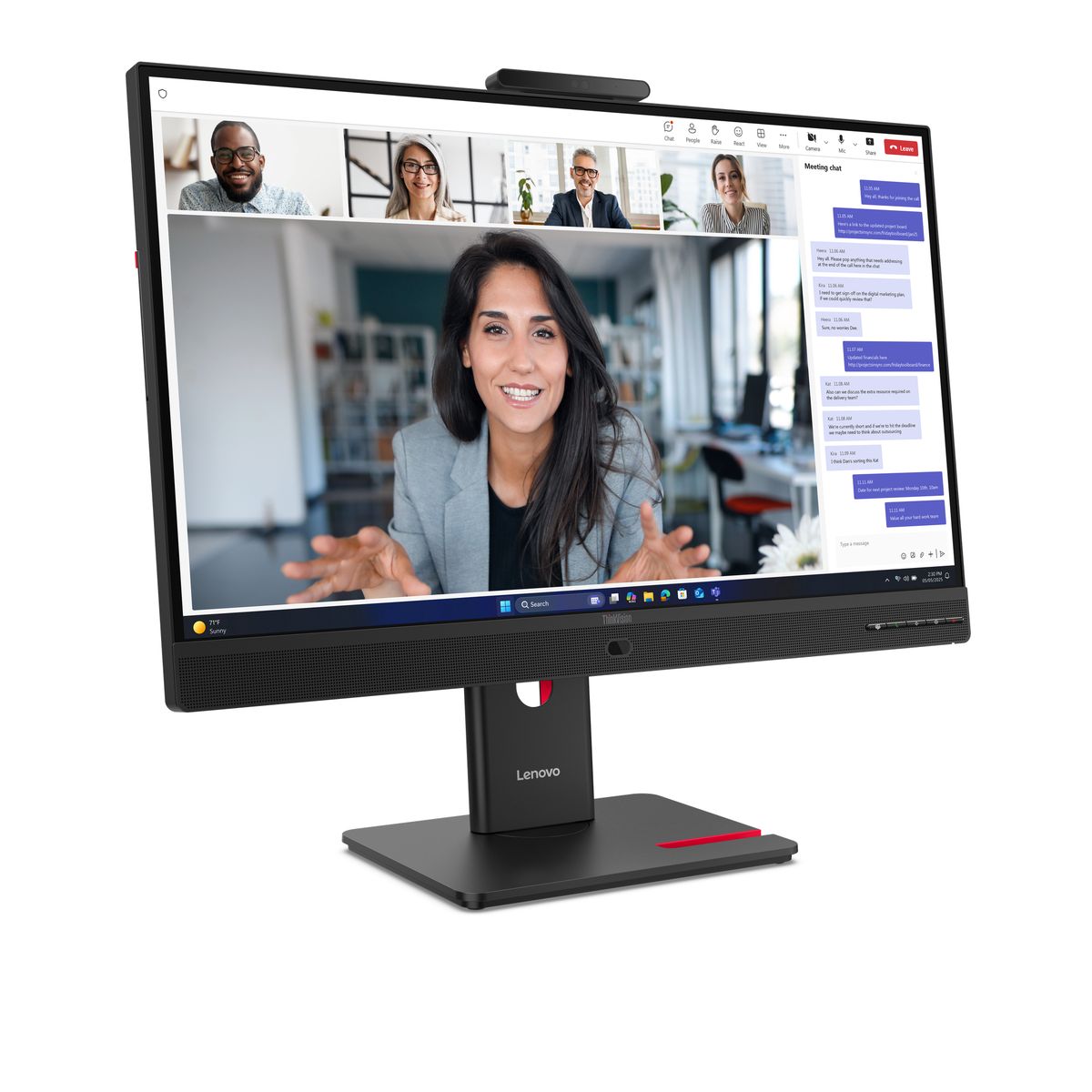 TS THINKVISION T24-4V 23.8FHD IPS/VGA,HDMI,DP,VOIP - immagine 2