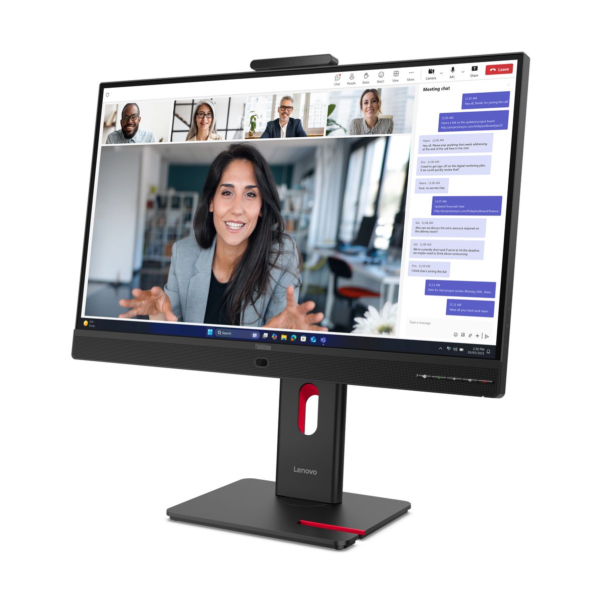 TS THINKVISION T24-4V 23.8FHD IPS/VGA,HDMI,DP,VOIP - immagine 4