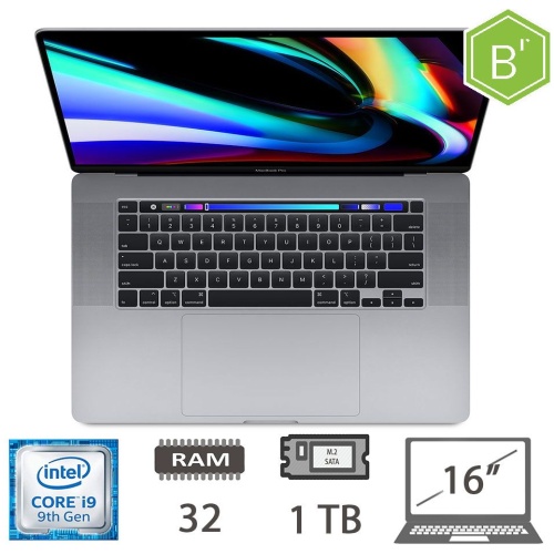 MBP 16 T.BAR(2019)I9-9880H/32/1TB/SG/2Y - B