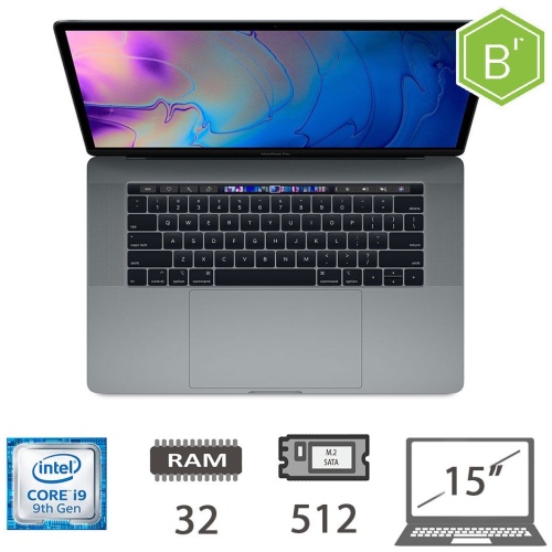 MBP 15,4 T.BAR(2019)I9-9980HK/32/512/SG/2Y - B
