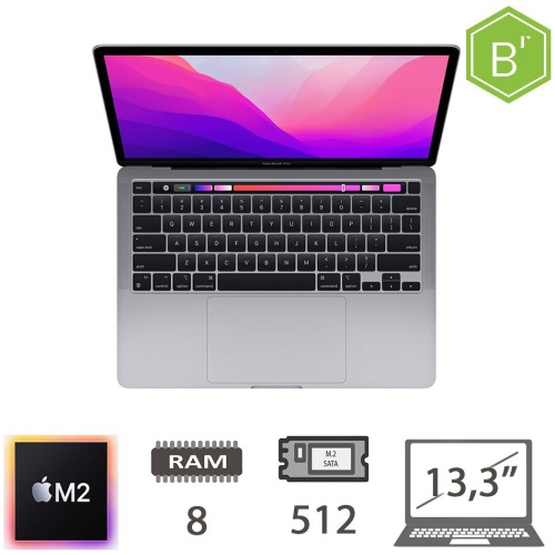MBP 13,3 T.BAR(2022)M2-8C/8/512/10C GPU/SG/2Y - B