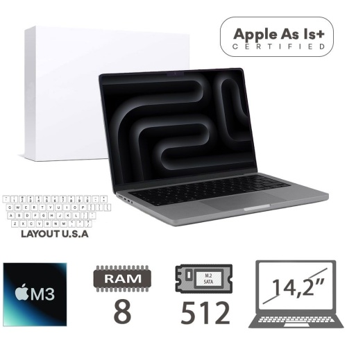 MBP 14,2 (2023)M3-8C/8/512/10GPU/SG/2Y/USA-AS IS+
