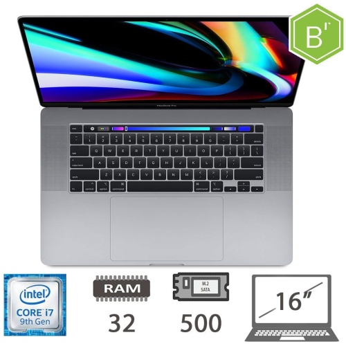 MBP 16 T.BAR(2019)I7-9750H/32/512/SG/2Y - B