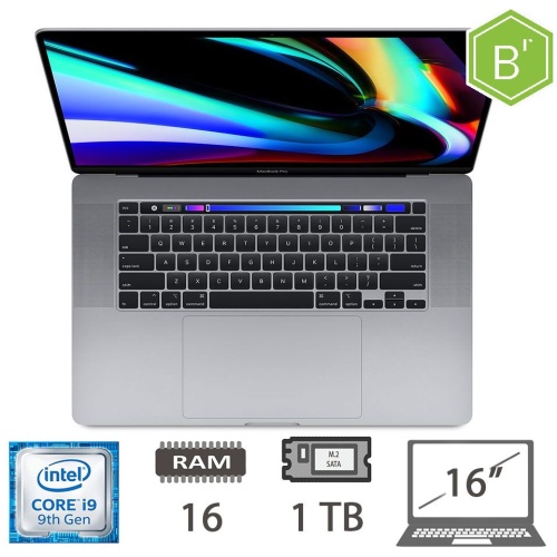 MBP 16 T.BAR(2019)I9-9880H/16/1TB/SG/2Y - B