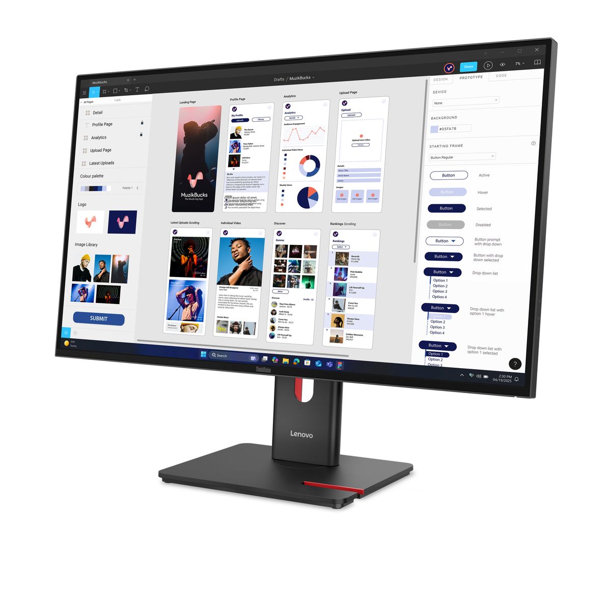 TS THINKVISION T32UD-40 31.5 IPS HDMI,DP,USB-C,ETH - immagine 2