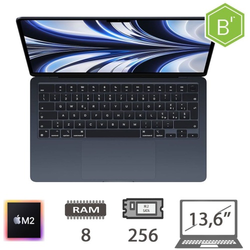 MBA 13,6 (2022)M2-8C CPU/8/256/8C GPU/MDN/2Y - B