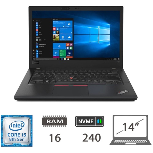 LENOVO T480 - I5-8250U/16/NVME240/14/W11P/2Y