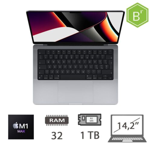 MBP 14,2 (2021)M1 MAX-10C/32/1TB/24C GPU/SG/2Y - B