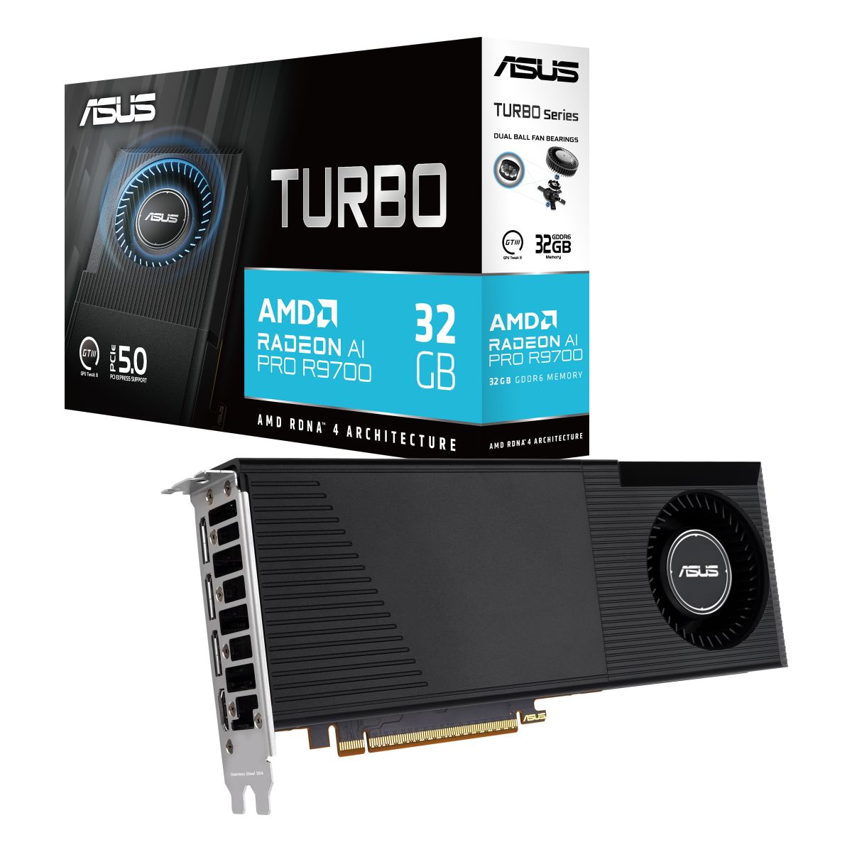 ASUS VGA ASUS TURBO RADEON AI PRO R9700 DA 32GB - immagine 16