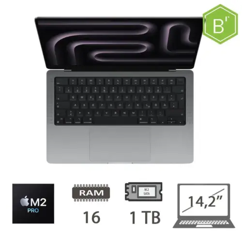 MBP 14,2 (2023)M2 PRO-12C/16/1TB/19C GPU/SG/2Y - B