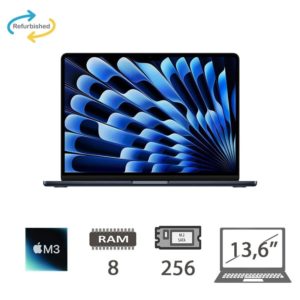 MBA 13,6 (2024)M3-8C CPU/8/256/8C GPU/MDN/2Y