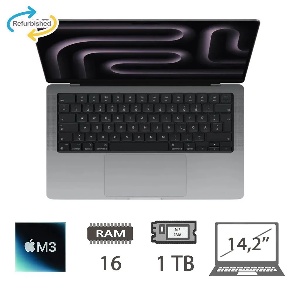 MBP 14,2 (2023)M3-8C/16/1TB/10C GPU/SG/2Y