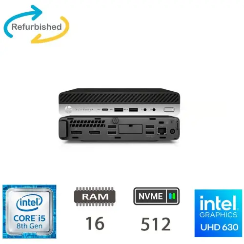 HP 800 G4 DM I5-8500T/16/NVME512/W11P/2Y