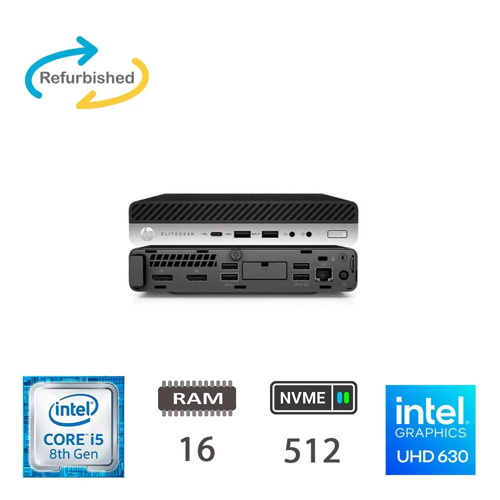 HP 800 G4 DM I5-8500T/16/NVME512/W11P/2Y