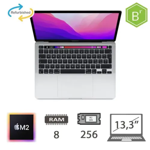 MBP 13,3 T.BAR(2022)M2-8C/8/256/10C GPU/SLV/2Y - B