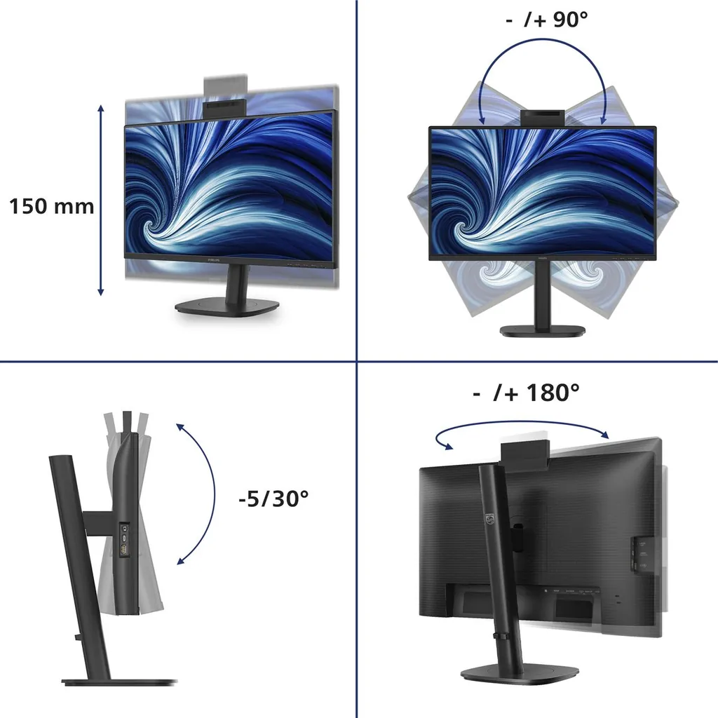 23,8 16:9 IPS 1920x1080 120Hz vga hdmi dp hub usb - immagine 3