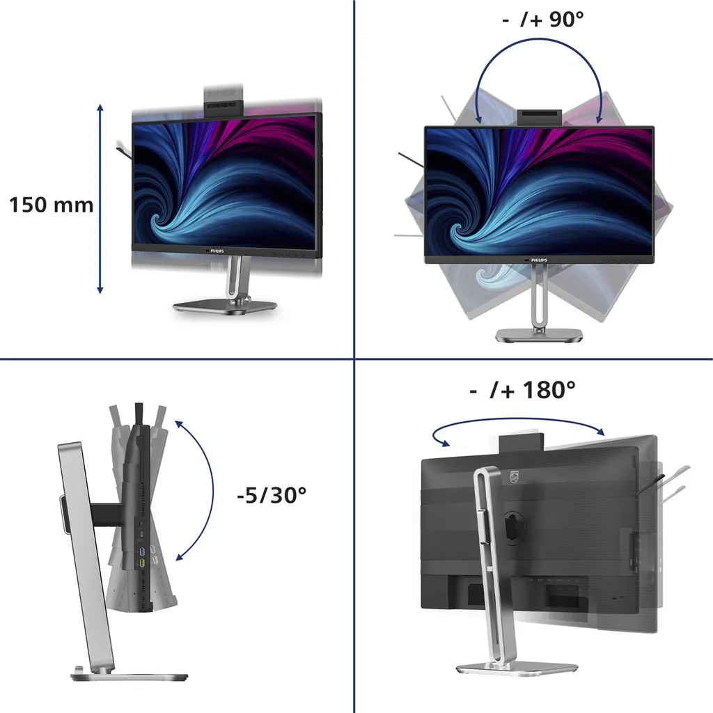 23,8 16:9 IPS WLED 1920X1080 120HZ WEBCAM MULTIMED - immagine 3