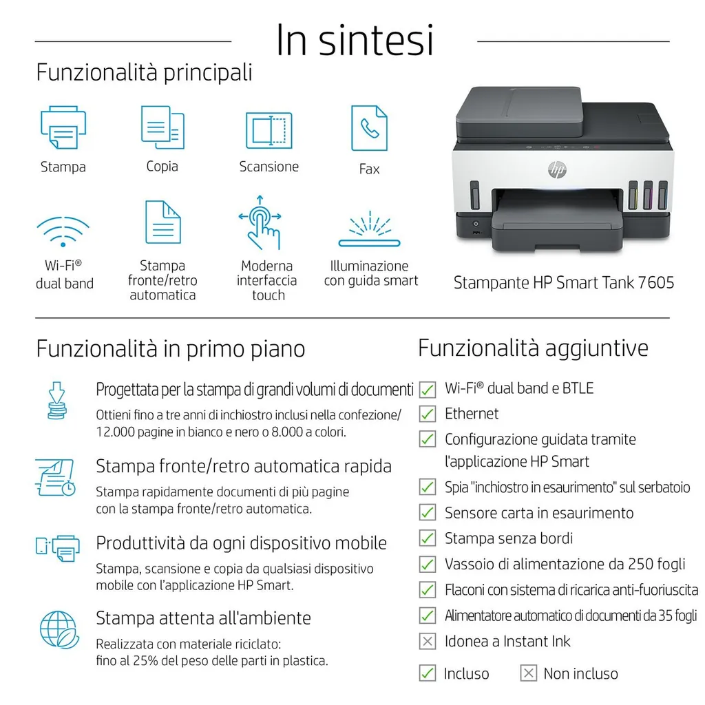 SMART TANK 7605 MFP FAX 15/9PPM ETH WIFI FR ADF - immagine 46