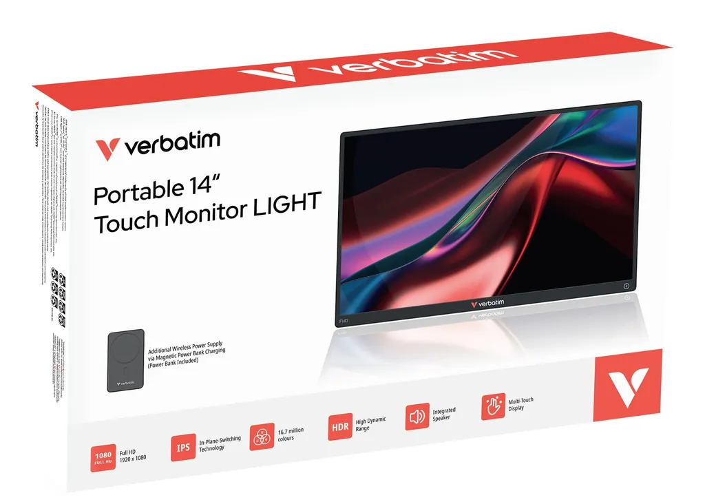 VERBATIM MONITOR PORTATILE TOUCH 14.0 WLESS POWER - immagine 4