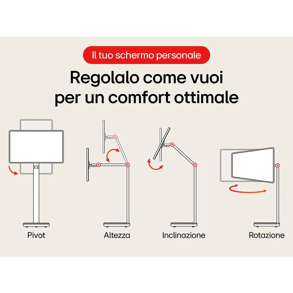 LG SWING 31,5 4k 16:9 IPS TOUCH base con rotelle - immagine 3