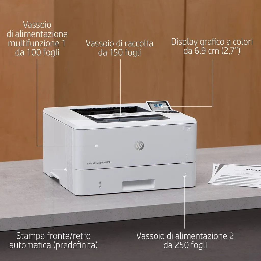 HP LJ ENT M406DN 40PPM ETH USB F/R 1YW - immagine 28