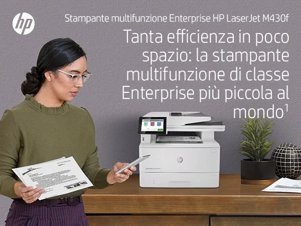 HP LJ ENT MFP M430F FAX 40PPM F/R ETH USB 1YW - immagine 84