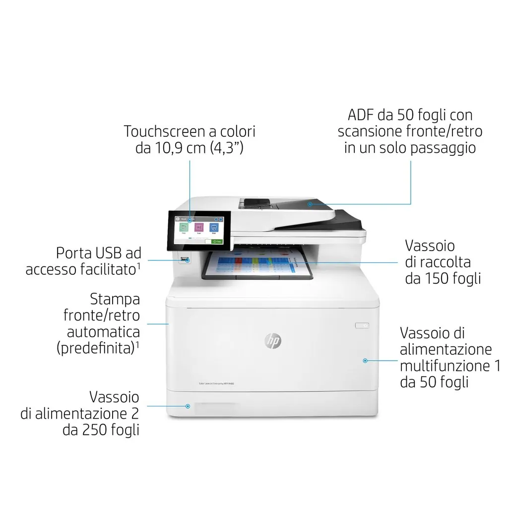 HP COL LJ ENT MFP FAX M480F 27PPM ETH ADF SCAN FR - immagine 64