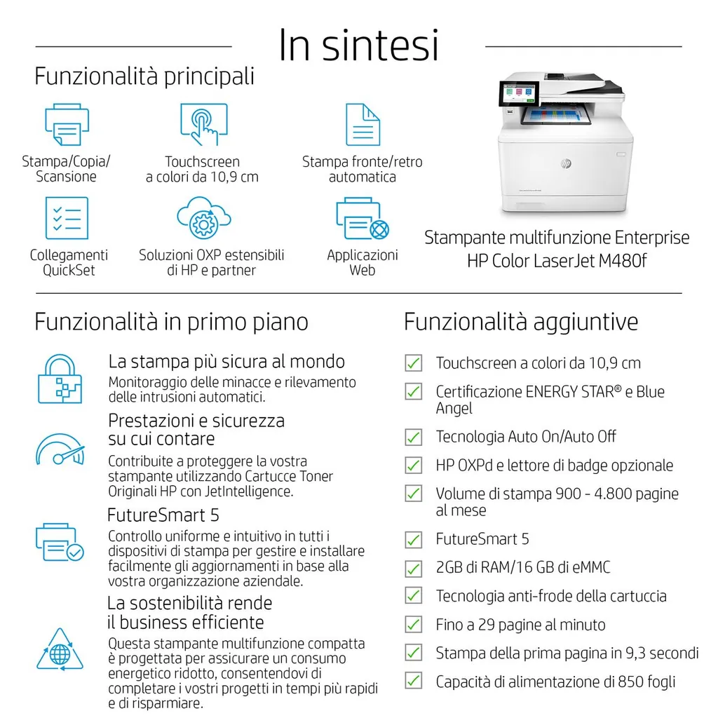 HP COL LJ ENT MFP FAX M480F 27PPM ETH ADF SCAN FR - immagine 69