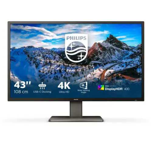 43 16:9 4K VA 3 HDMI, DP, USB-C, HUB USB RJ45
