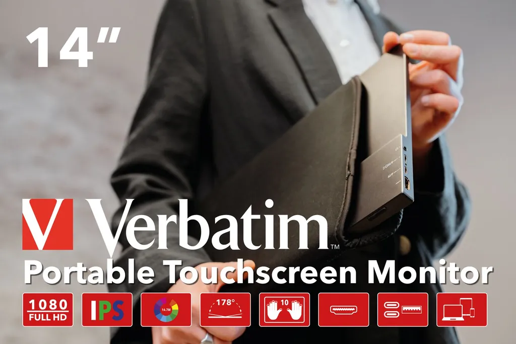 VERBATIM PMT-14 MONITOR PORTATILE TOUCH 14 FHD - immagine 7