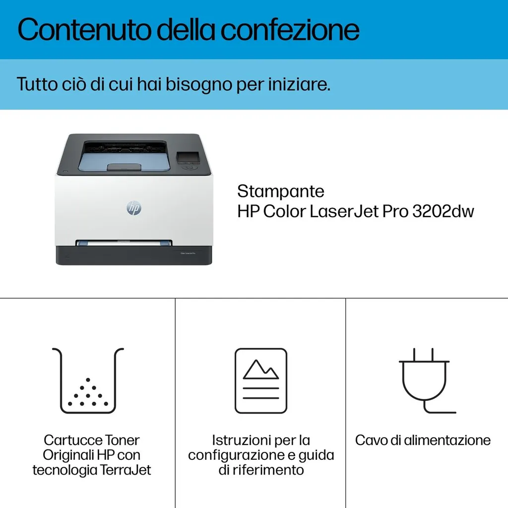 HP COLOR LJ PRO 3202DW 25PPM ETH WIFI USB F/R 1YW - immagine 7