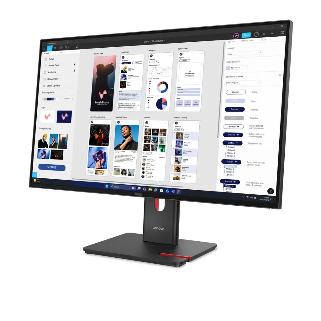 TS THINKVISION T32UD-40 31.5 IPS HDMI,DP,USB-C,ETH - immagine 2