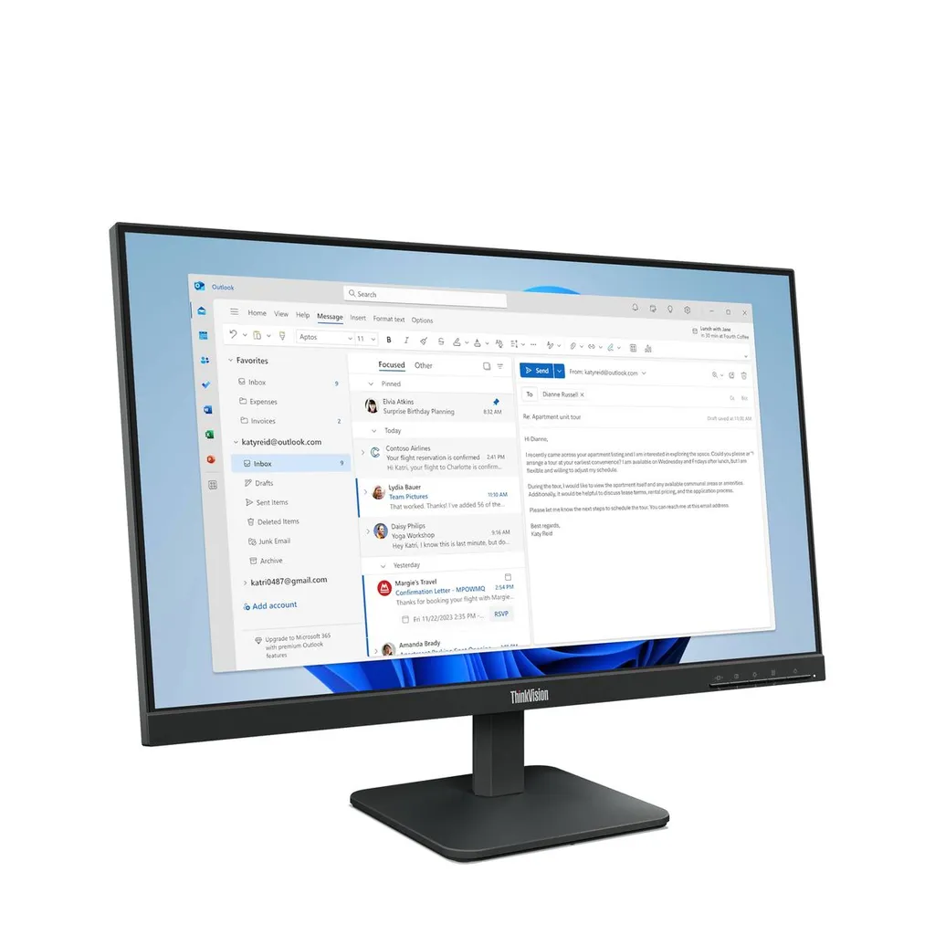 TS THINKVISION S24-4E 23.8 FHD IPS/FHD/VGA,HDMI - immagine 3