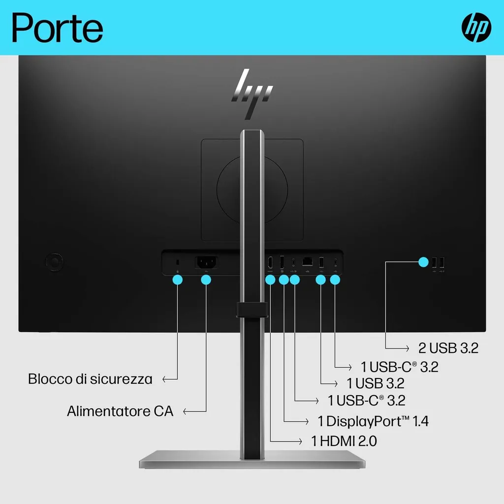 HP E27K G5 USB-C 4K 27 3840X2160 3YWOFF - immagine 9