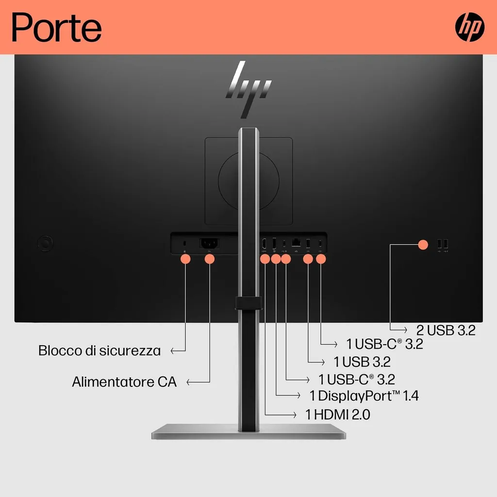 HP E32K G5 USB-C 4K 32 3840X2160 3YWOFF - immagine 8